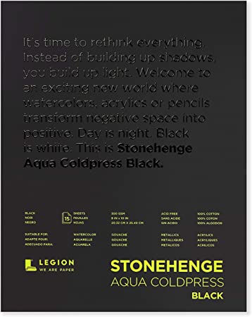 Stonehenge Aqua Cold Press Black (L21-SQc140BK810)