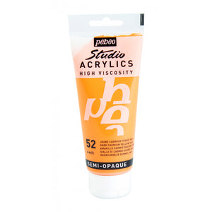 Pebeo Studio Acrylics- Dark Cadmium Yellow Hue 52 (pebeo52)