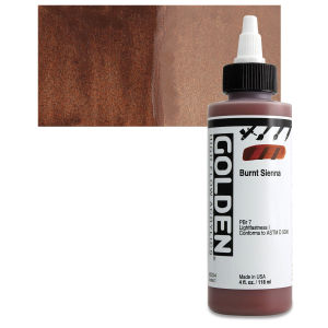 Golden Paints High Flow Acrylics Burnt Sienna (8523-4)