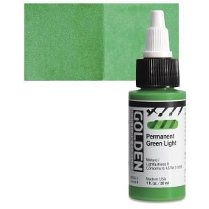 Golden Paints High Flow Acrylics Permanent Green Light (8535B-1)