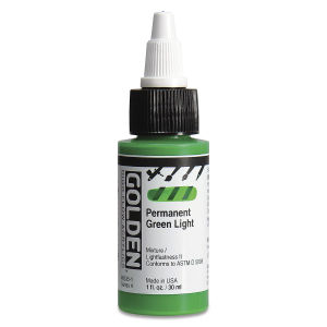 Golden Paints High Flow Acrylics Permanent Green Light (8535B-1)