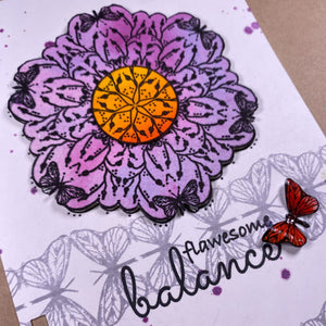 Paper Artsy Stamp Set Flawesome Balance designed by France Papillon (FP024)