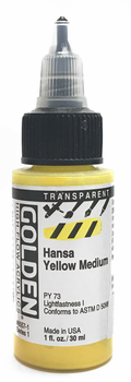 GOLDEN High Flow Acrylics  Transparent Hansa Yellow Medium (8557-1)