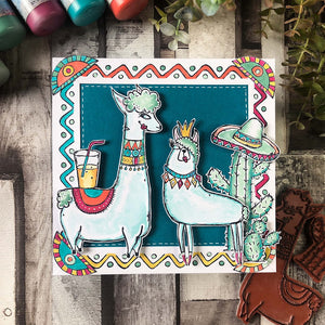 Paper Artsy Stamp Set Llama Llama Ding Dong designed by Elena Zinski (ZA61)