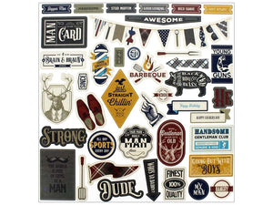 Photoplay Paper Company Man Card Collection Element Stickers (MC8897)