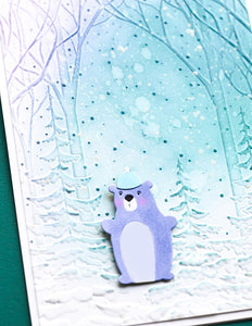 Memory Box 3D Embossing Folder Snowy Forest (EF1010)