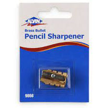 Load image into Gallery viewer, Alvin Brass Bullet Pencil Sharpener (9866)
