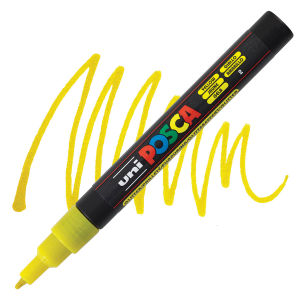 Posca Glitter Marker Yellow 0.9-1.3mm Bullet Shaped PC-3ML