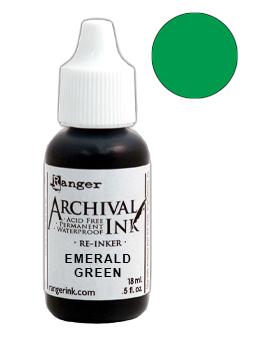 Ranger Archival Ink™ Pads Re-Inker Emerald Green (ARR30485)