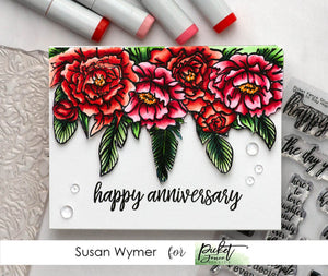 Picket Fence Studios Photopolymer Stamps Ways to Say Happy Anniversary (S134)