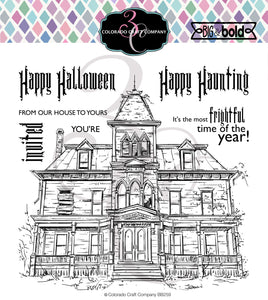 Colorado Craft Company Clear Stamp Set Haunted House (BB259)