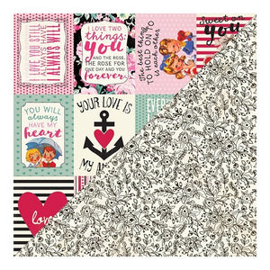 Authentique Beloved Collection 12x12 Scrapbook Paper Beloved Seven (BLV007)