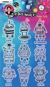 Art by Marlene Out of this World Clear Stamp Set Baby Bots (ABM-OOTW-STAMP74)