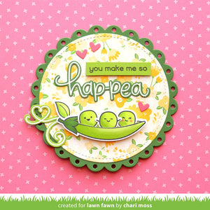 Lawnfawn Photopolymer Clear Stamps - Be Hap-pea (LF1890)