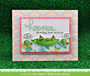 Lawnfawn Photopolymer Clear Stamps - Be Hap-pea (LF1890)