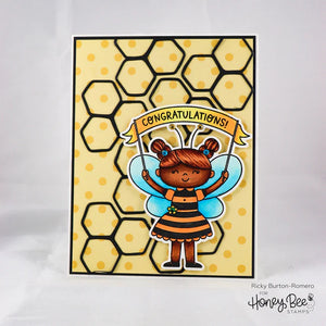 Honey Bee Stamps Stamp & Die Set Bee Young Banner Day (HBST-353)