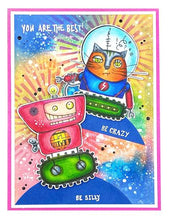 Load image into Gallery viewer, Art by Marlene Out of this World Clear Stamp Set Big Bots (ABM-OOTW-STAMP73)
