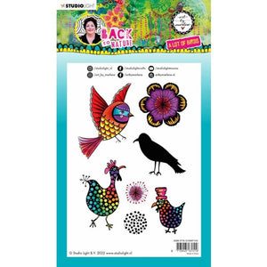 Art by Marlene Back to Nature Collection Clear Stamp Set Lots of Birds (ABM-BTN-STAMP149)