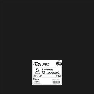 Paper Accents 90 Pt Smooth Chipboard Black