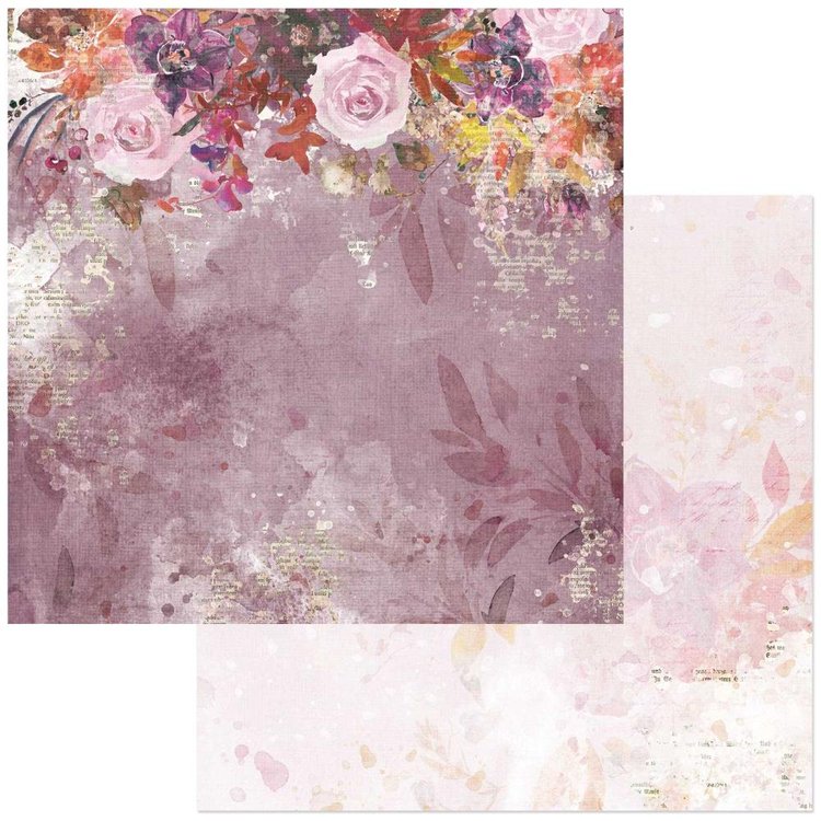 49 and Market Plum Grove Collection 12x12 Scrapbook Paper Blossom (APG-38633)