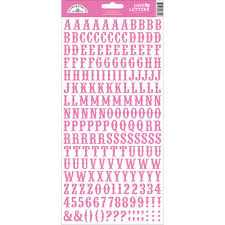 Doodlebug Designs Inc. Love Letters Cardstock Stickers Bubblegum (3640)