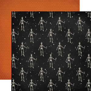 Carta Bella Paper Co. Halloween Market Collection - Skeletons 12" x 12" Scrapbook Paper (CBHM121003)