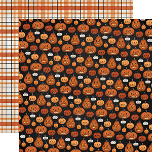 Carta Bella Paper Co. Halloween Market Collection - Pumpkins 12" x 12" Scrapbook Paper (CBHM121007)