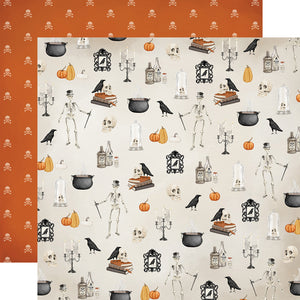 Carta Bella Paper Co. Halloween Market Collection - Haunted NIghts 12" x 12" Scrapbook Paper (CBHM121008)