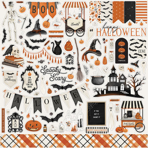 Carta Bella Paper Co. Halloween Market Collection - Element Stickers 12" x 12"  (CBHM121014)