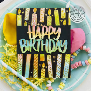 Hero Arts Stamp & Cut XL Birthday (DC287)