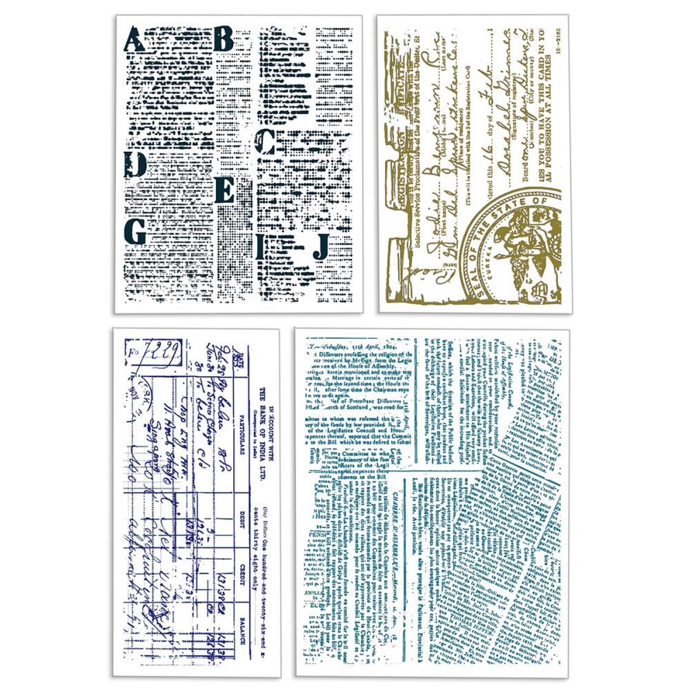 Ciao Bella Paper Stamping Art Delta Collection Scraps Clear Stamp Set (PS6054)