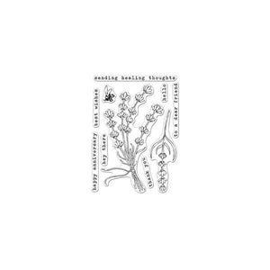 Hero Arts Florals Lavender Bunch 3x4 Clear Stamp Set (CM416)