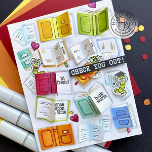 Hero Arts Hero Greetings Stamp Bookworm Messages (CM523)