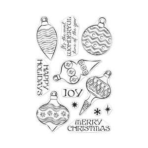 Hero Arts PolyClear Stamp & Die Set Holiday Ornaments (DI025)