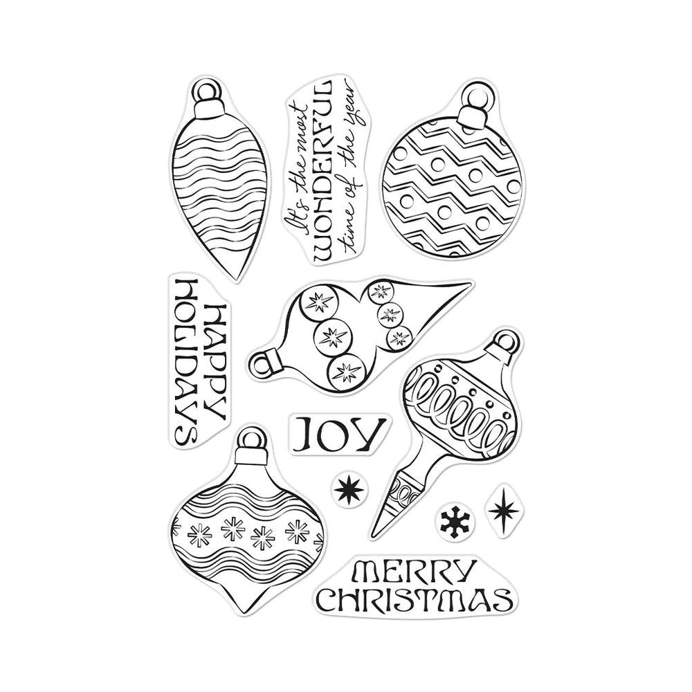 Hero Arts PolyClear Stamp & Die Set Holiday Ornaments (DI025)