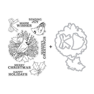 Hero Arts Stamp & Die Set Holiday Cardinal (SB330)