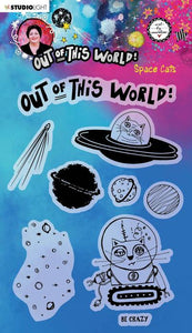 Art by Marlene Out of this World Clear Stamp Set Space Cats (ABM-OOTW-STAMP71)