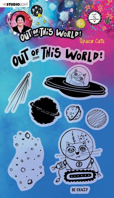 Art by Marlene Out of this World Clear Stamp Set Space Cats (ABM-OOTW-STAMP71)