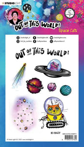 Art by Marlene Out of this World Clear Stamp Set Space Cats (ABM-OOTW-STAMP71)