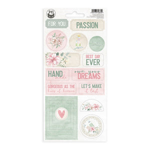 P13 Let Your Creativity Bloom Collection Chipboard Stickers (P13-CRB-35)