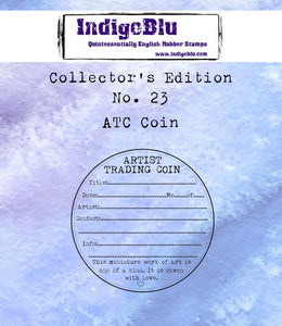 IndigoBlu Quintessentially English Rubber Stamps  Collector's Edition No. 23 ATC Coin (IND492)