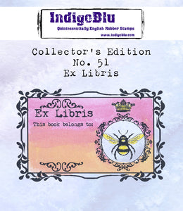 IndigoBlu Quintessentially English Rubber Stamps  Collector's Edition No. 51 Ex Libris (IND0818)