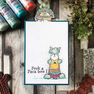 PaperArtsy Rubber Stamp Set Llama Fiesta designed by ElenaZinski Art (ZA60)