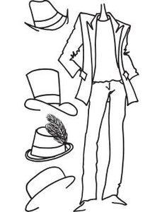 Dylusions Couture Clear Stamp Man About Town  (DYB78364)