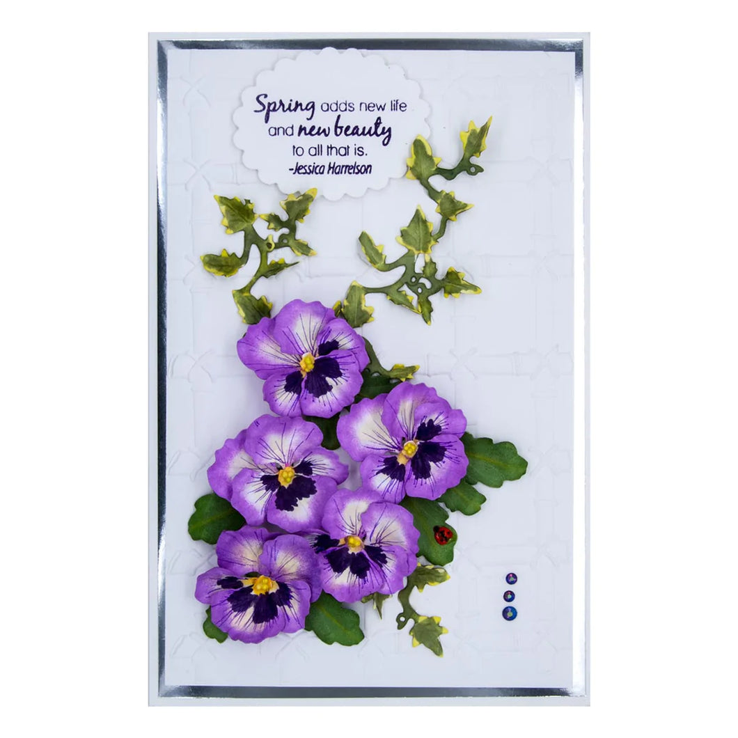 Spellbinders Paper Arts Pansy Etched Dies by Susan Tierney-Cockburn (S2-352)