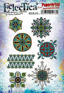 PaperArtsy Eclectica3 Rubber Stamp Set Motifs designed by Gwen Lafleur (EGL03)