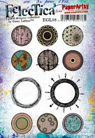 PaperArtsy Eclectica3 Rubber Stamp Set Mark Making Circles designed by Gwen Lafleur (EGL08)