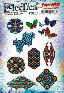 PaperArtsy Eclectica3 Rubber Stamp Set Mini Mandalas designed by Gwen Lafleur (EGL10)