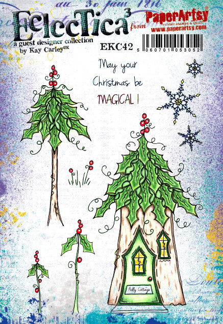 PaperArtsy Eclectica3 Stamp Set May Your Christmas be Magical designed by Kay Carley (EKC42)