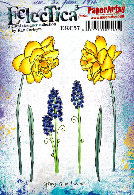 PaperArtsy Eclectica3 Stamp Set Spring Blooms by Kay Carley (EKC57)